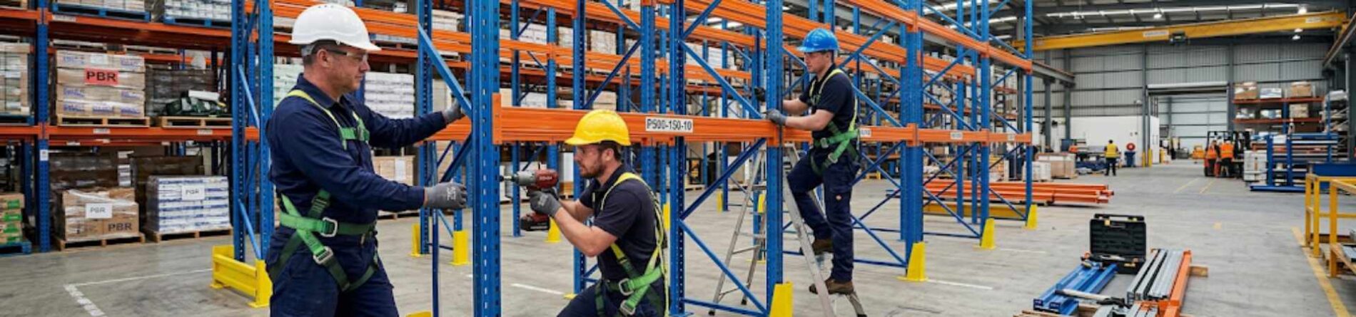 Montagem de Porta Paletes equipe especializada.